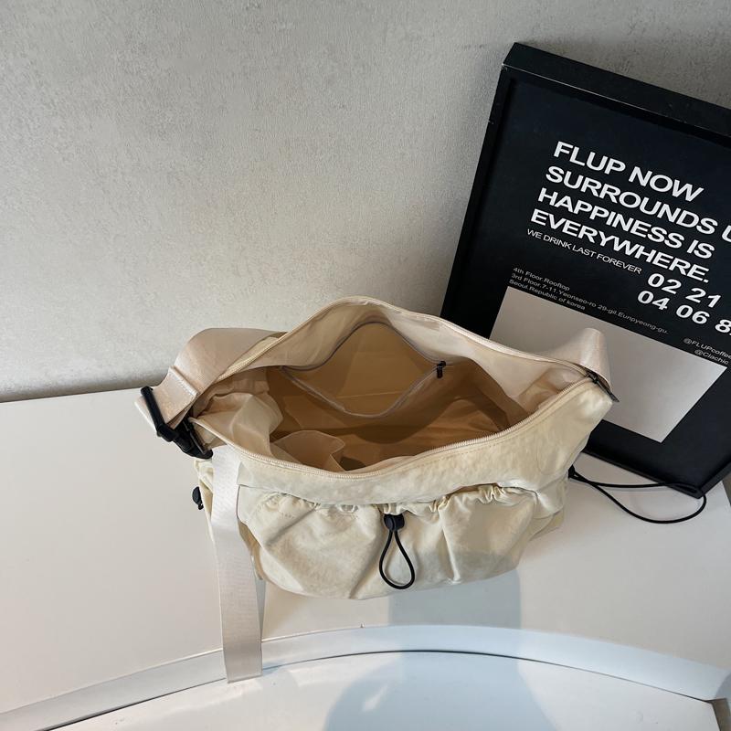 Crossbody Bag Women's Large Capacity Dumpling Bag Solid Color Shoulder Bag Student Class Bag