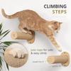 Space Saving Sisal Rope Cat Stairs Wooden Wall Mounted Cat Hammock Cat Jumping Platform  Playing
