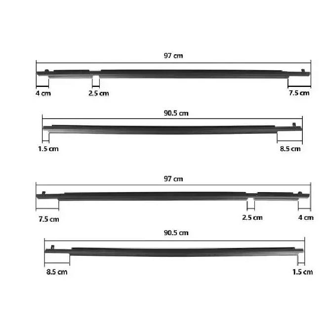 4 ks Gumové lišty vnějších oken USA nebo EU pro Toyota RAV4 2009-2012 75720-0R020 Ochrana skla Vodotěsná lišta pro sklo RAV-4 XA30