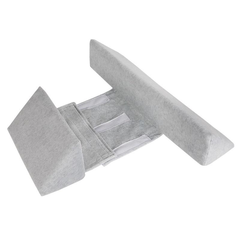 

Бархатный хлопок Подушка для сна новорожденного ребенка Регулируемая поддержка Позиционер для сна младенца Предотвращает плоскую форму головы Подушка против перекатывания серый