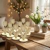 30pcs Wooden Tulip Decoration Set Standing Tulip Floral Arrangement for Party Centerpieces Weddings Birthdays Mother's Day Decor
