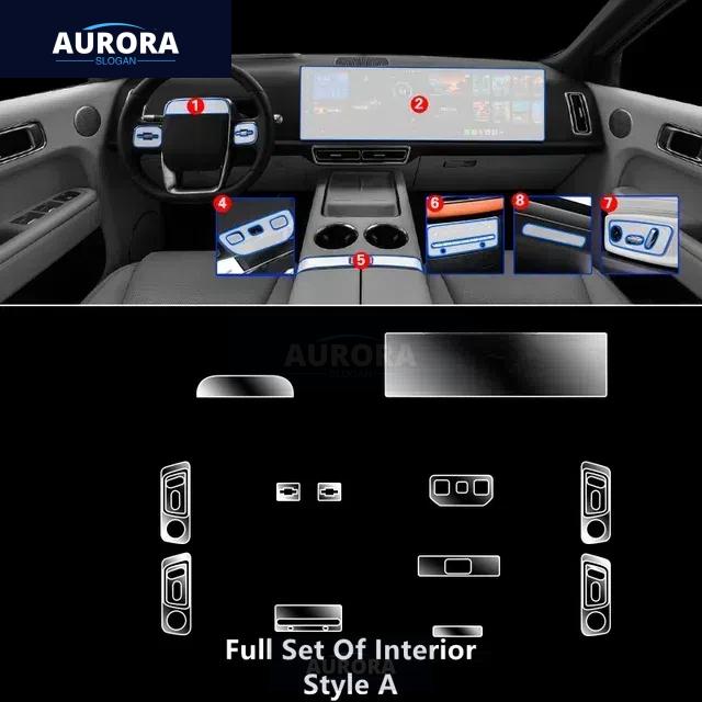 For Li AUTO LIXIANG L7/L8/L9 22-23 Car Interior Center Console Transparent TPU Protective Film Anti-scratch Repair Film Refit