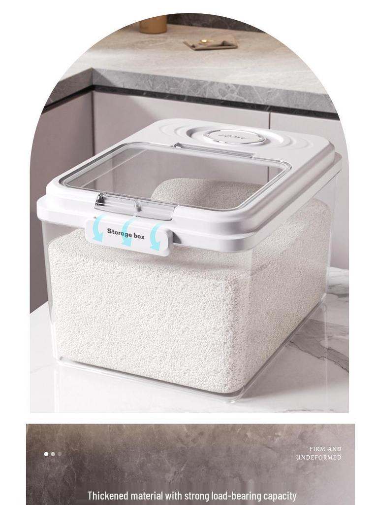 Large Rice and Flour Storage Bin: Sealed, Insect-Proof, Moisture-Proof, Food-Grade.