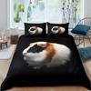 Guinea Pig Duvet Cover Set Cute Cavy Pattern Bedding Set Animal Quilt Cover For Boys Girls Garden Nature Polyester Bedding Set