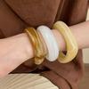 Oval Opening Acrylic Bracelet: Fashionable, High-End Hand Jewelry for Women