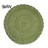 Eco-friendly Placemat 12 Inch Round Placemats, Polyester Woven Braided Place Mats, Washable Heat Resistant Circle Dining Table Mats for Kitchen