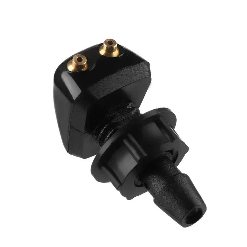 Car Windshield Wiper Washer Spray Nozzle Fits Most Car Models Car Dual Holes Windshield Washer Nozzle Water Spray 1/2Pcs