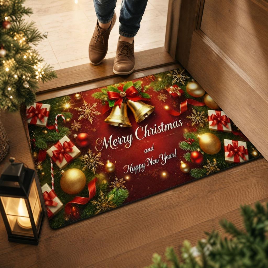Christmas Decorative Doormat 6090 cm for Entryway Home Holiday Floor Decor