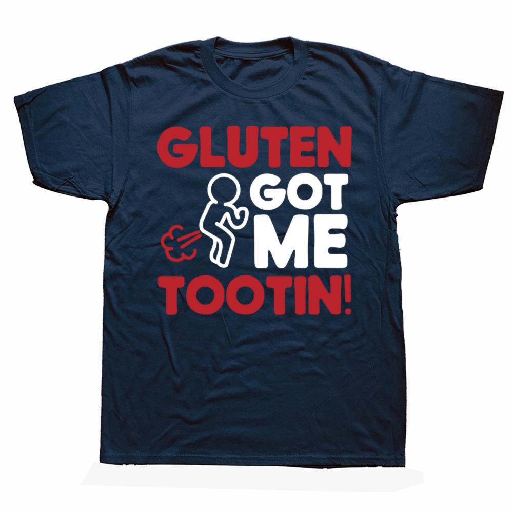 Gluten Tootin Funny Gluten Free Joke Graphic Tshirts Men Womens Fashion Casual Tshirt 100 Cotton Loose Oversized T Shirt
