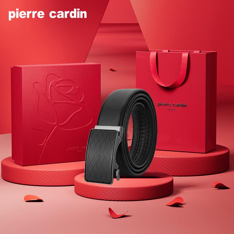 Pierre Cardin Men s Top-Grain Leather Automatic Buckle Belt 115cm