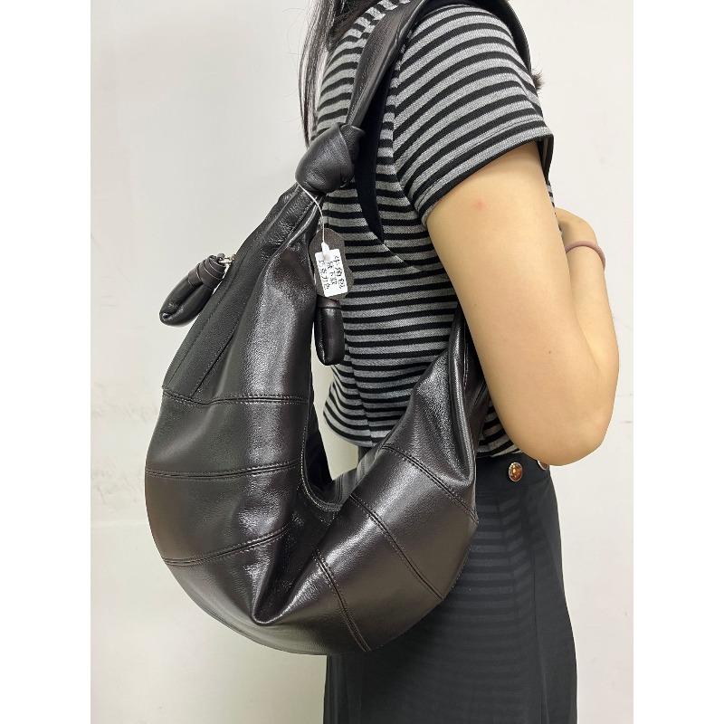 High Version Lemair * E Armpit Croissant Niche Design Sheepskin Dumpling Bag One Shoulder Crossbody Croissant Bag Tide