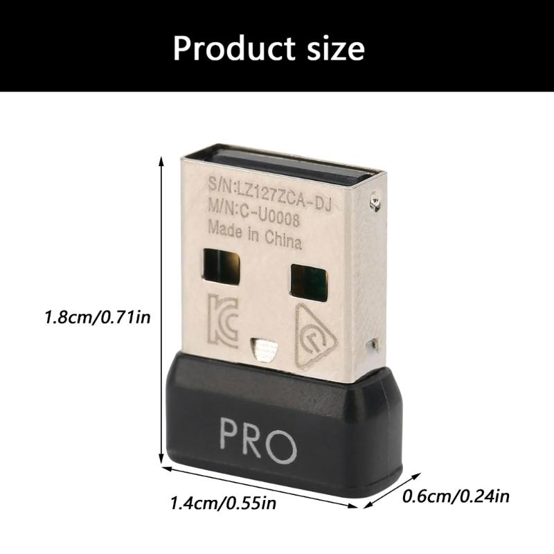 Compactly Gaming Mouse Receiver Easy Setups Sturdy Metal Plastic Design for G ProLightspeed Enhances Connectivity PC Device