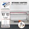 VEVOR 12-Branch Radiant Heat Manifold, 1/2" PEX Tubing Manifold, Stainless Steel PEX Manifold for Hydronic Radiant Floor Heating