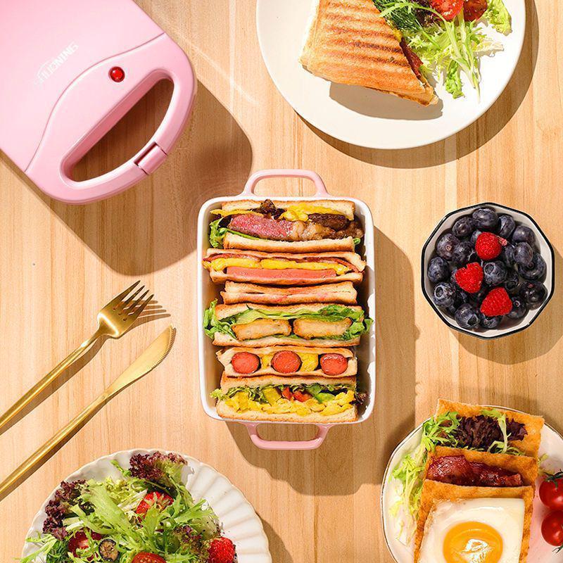Tostapane e Griglia Multifunzione per Sandwich da Colazione - Compatto per Pane, Pancake e Pasti Leggeri