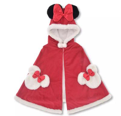 Disney Minnie Kids' Cape with Icon Pocket, Red Japan NEW
