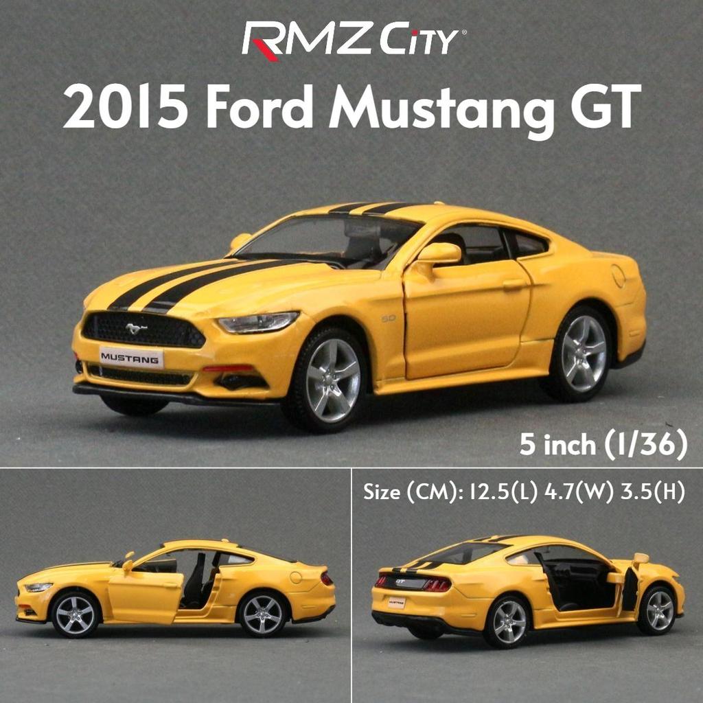Ford Mustang GT 2015 Supersportwagen Simulation Diecasts & Spielzeugfahrzeuge Rückzugsantrieb & Türen öffnen RMZ city 1:36 Legierungs-Sammlermodellauto