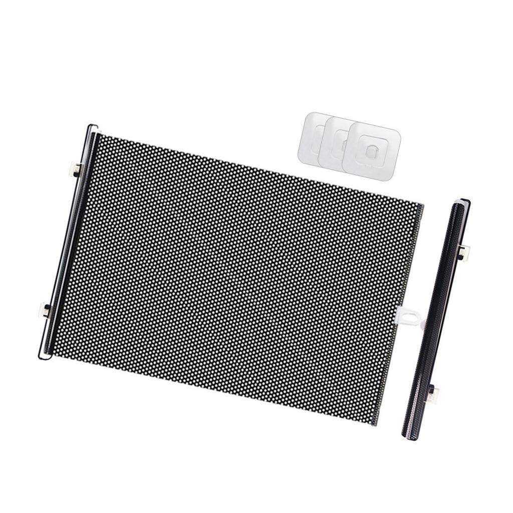 Auto Extending Pet Gate White Mesh Barrier For Cats Dogs With Metal Frame Easy No Tools Installation Space Saving Home Safety Solution