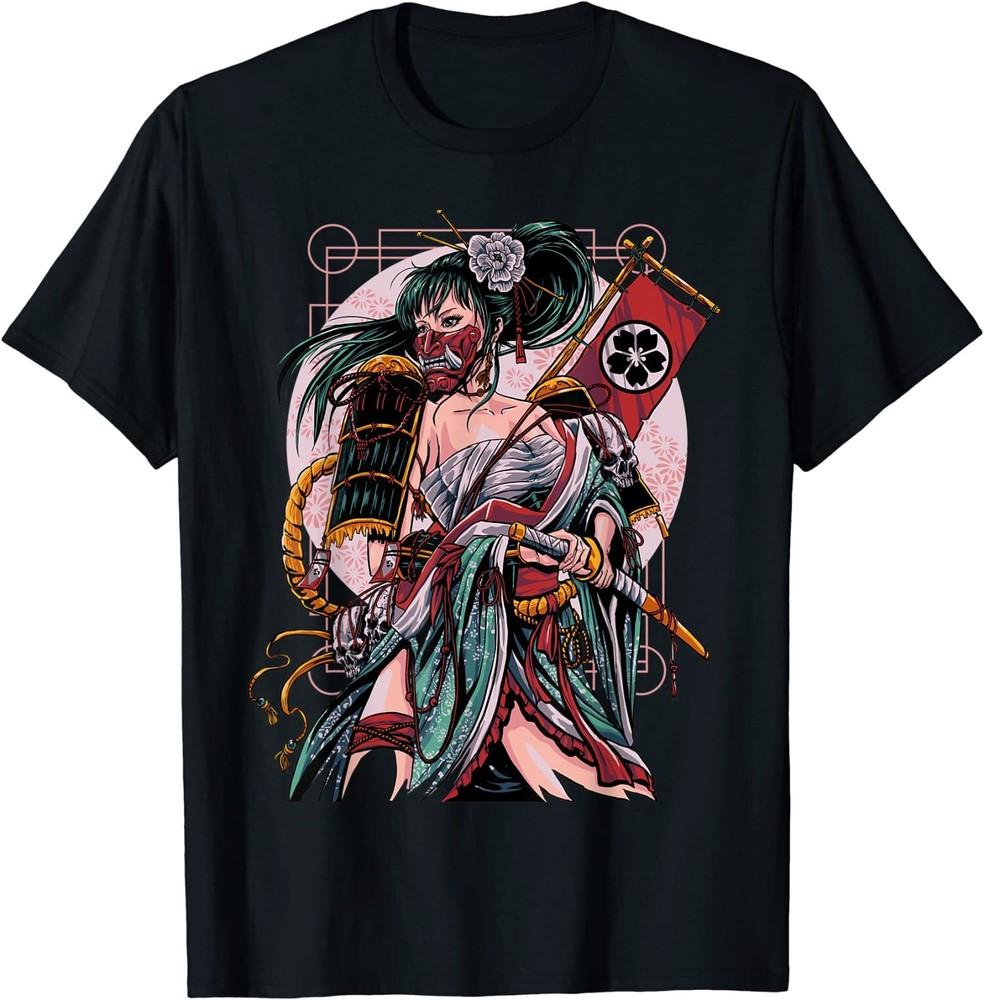 Samurai Girl Warrior Oni Cool Design Great Idea T-Shirt XL