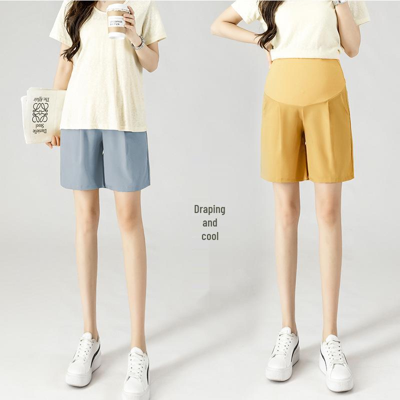 High-Waist Maternity Support Shorts: Trendy, Casual Summer Leggings for Pregnant Women