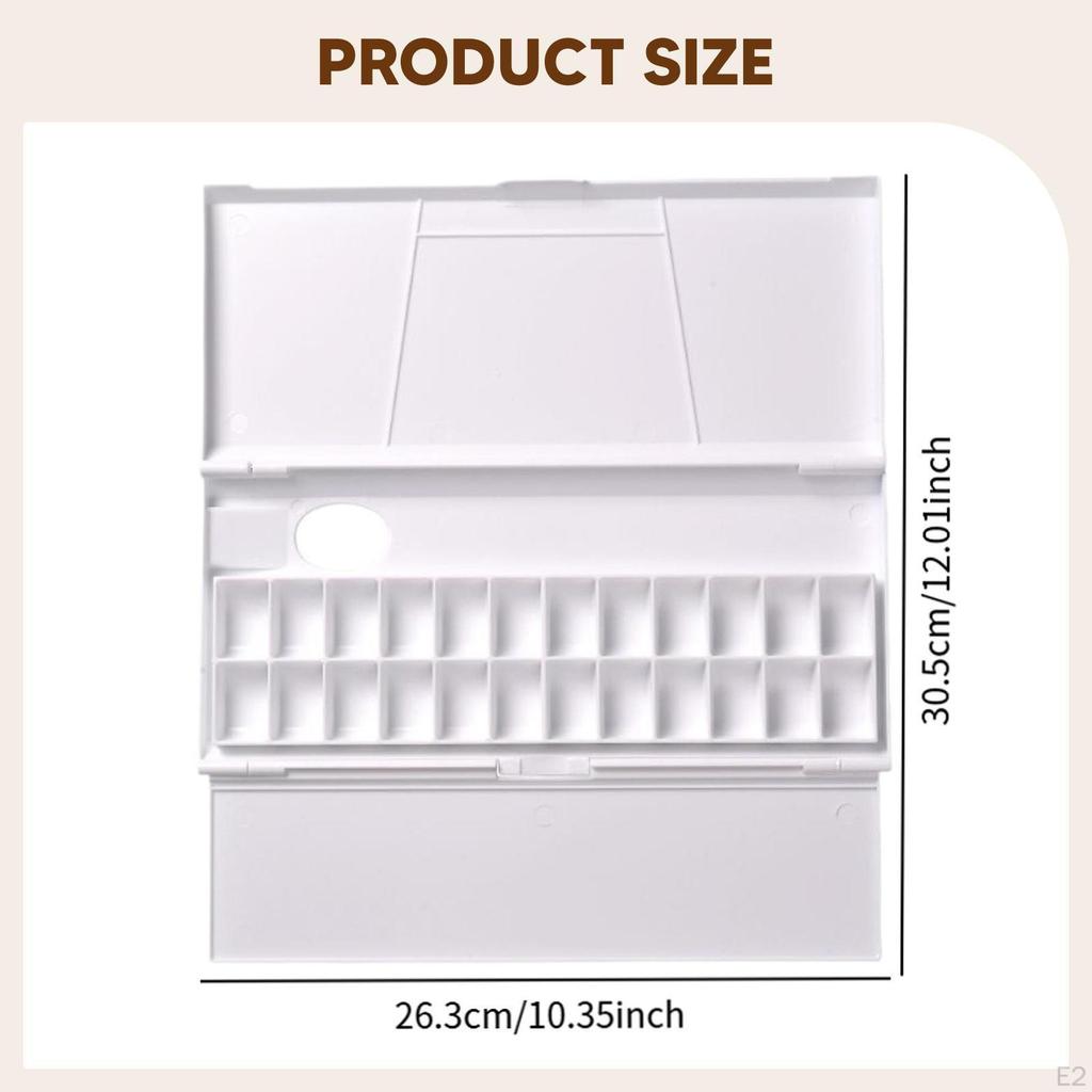 Wasserfarbpalette Tragbares Tablett Leere Wasserfarb-Napfpalette für Reisen
