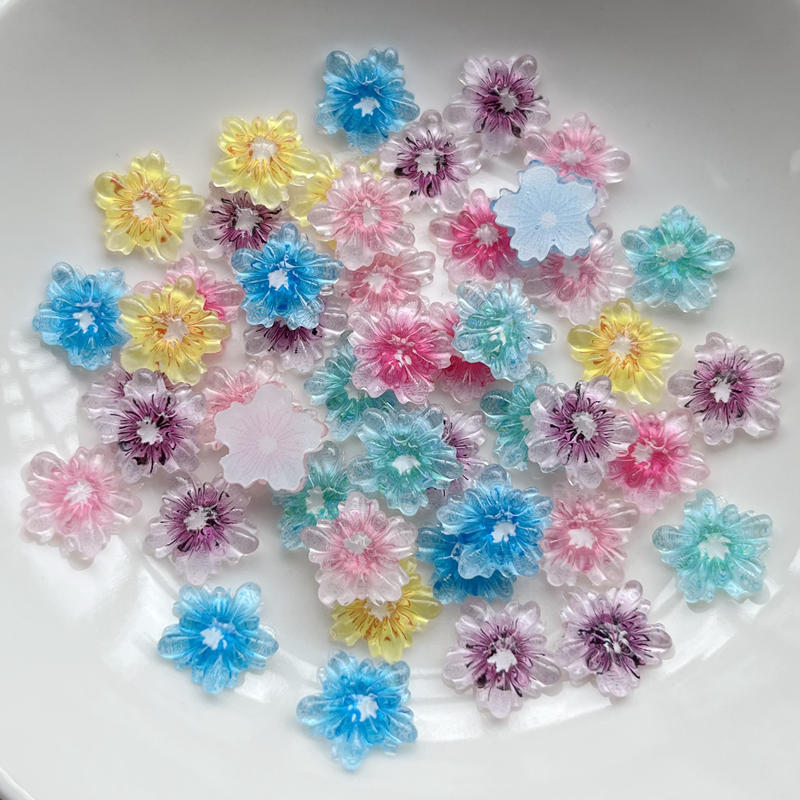 

30 шт., новые украшения из смолы в форме цветка, плоская задняя часть, ювелирные изделия «сделай сам», серьги, украшения для скрапбукинга, украшения для ногтей