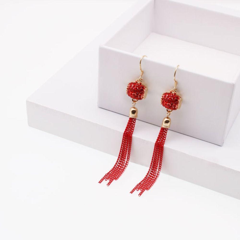 Lucky Lunar New Year Earrings Aesthetic Red Koi Dangle Earrings  Girls