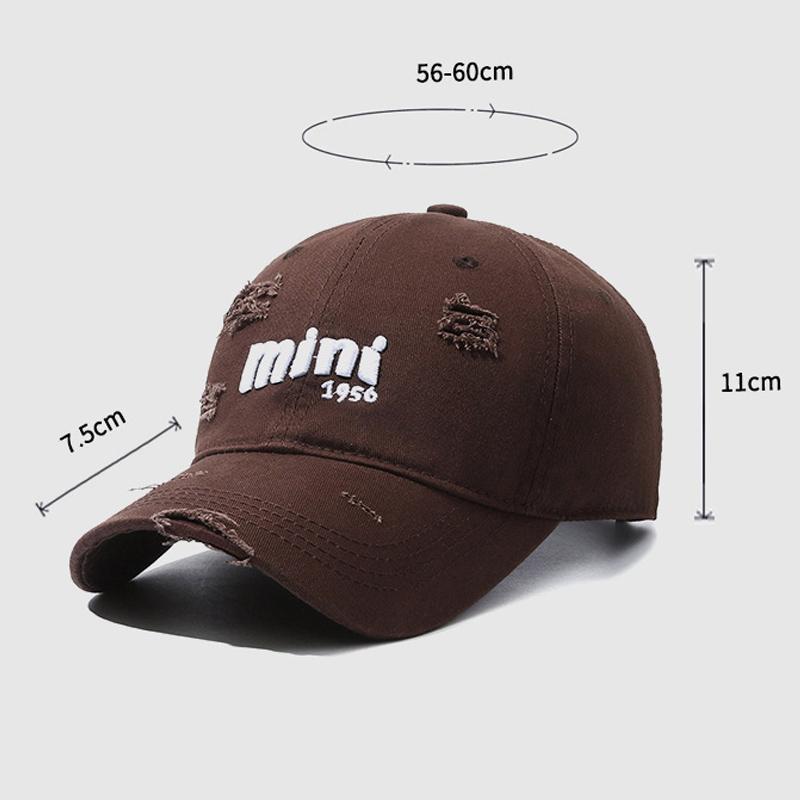 Letter Embroidery Cap Women's Spring Autumn Baseball Cap Ponytail Panama Cap Summer Men's Outdoor Hole Sunscreen Cap