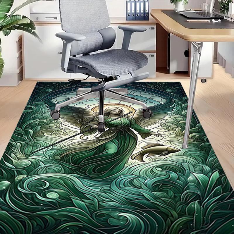 1PC Angel Fish Extra Large Non Slip Floor Carpet, Office, Family, Bedroom, Studio Large Area Rug Indoor Rugs, Vibrant Colors