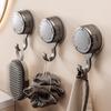 Bag & Clothes No-Drill Adhesive Hook: Traceless, Strong Vacuum Suction for Bathroom Use