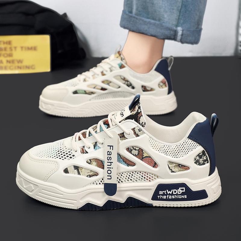 2024 Men's Low-top Sneakers Trendy Breathable Canvas Shoes Men's Outdoor Leisure All-match Running Shoes Zapatillas De Hombre