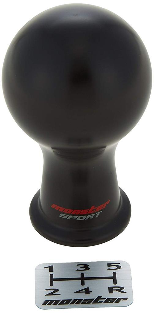 MONSTER SPORT 831131-0000M Monster Shift Knob A Type (Spherical Shape) Black M12xP1.25 Toyota/Subaru/Suzuki