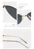 Trendy Unisex Cat Eye Sunglasses with Metal Rivet Legs - Kuaishou Style
