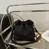 Trendy Nylon Buet Bag Women's Single Oulder Crossbody Bag Small Bag for Class Autumn Winter Casual Korean Sle Pure Color 2025