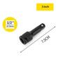 1Pcs 75/125/250Mm 1/2" Drive Impact Extension Bar Pneumatic Sleeve Extension Rod Electric Wrench Socket Tools