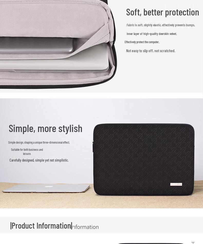 17-inch Faux Leather Laptop Sleeve and Computer Bag