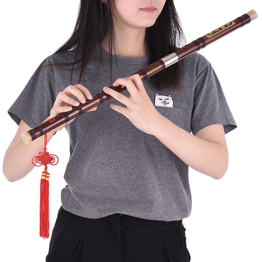 Pluggable Bitter Bamboo Flute Dizi Traditional Handmade Chinese Musical Woodwind Instrument Key of C Study Level