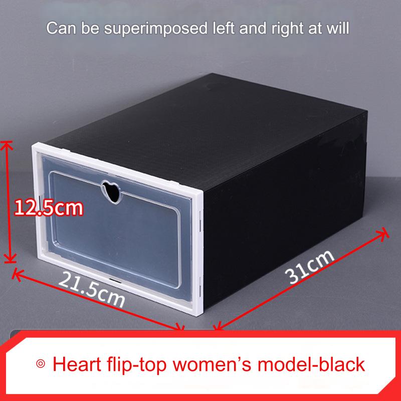 Shoe Organizer Stackable Shoe Storage Boxes Drawer Type Front Opening Shoe Rack Organizer Cabinet Shoes Container Thick Plastic