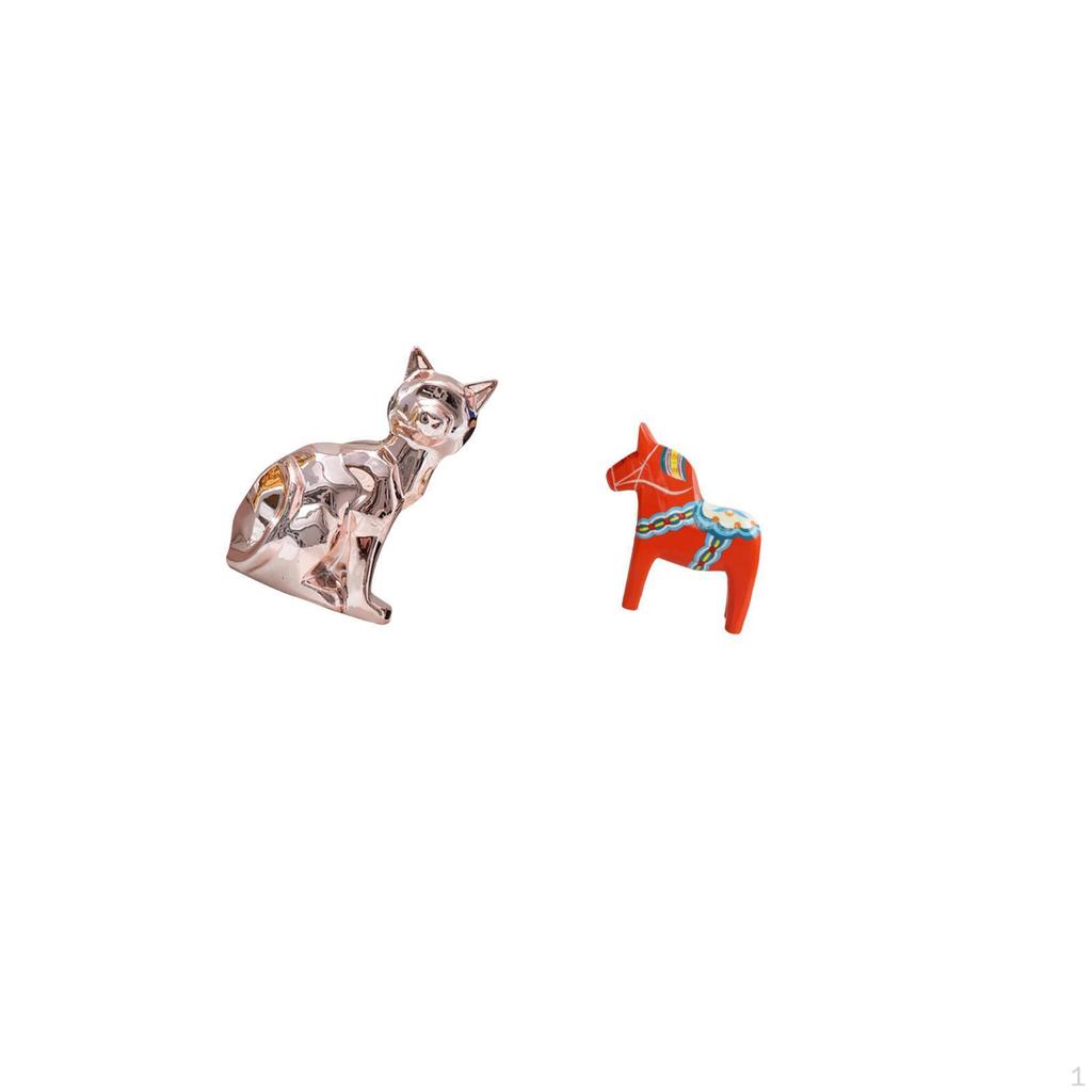 Cat Statue Decorative Figurine Animal Sculpture Art Craft Ornament Collectible Dalecarlian