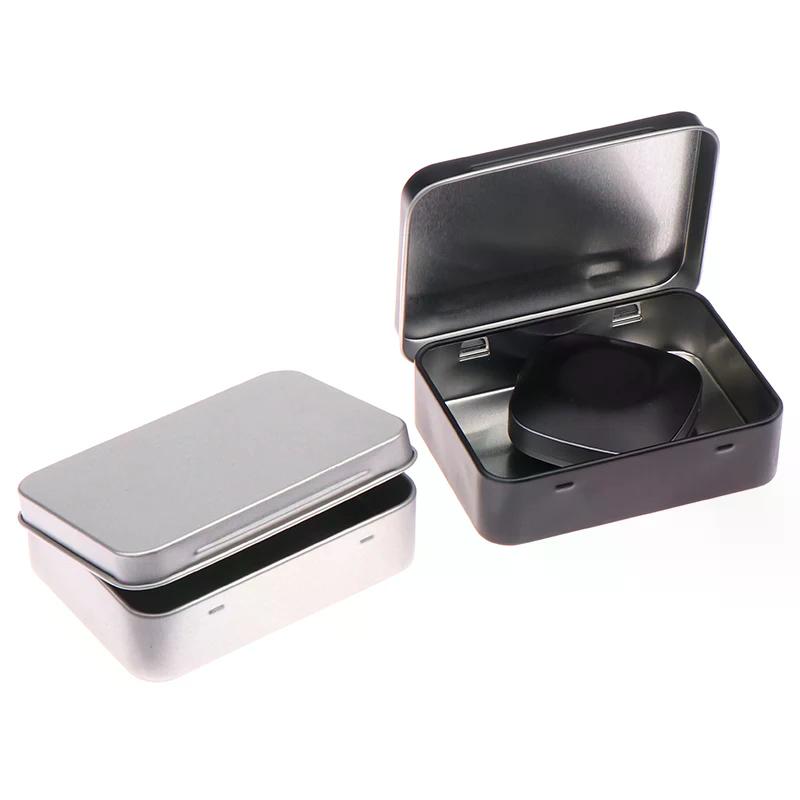 1PC Frosted Household Iron Storage Box Metal Box Tin Plated Container Empty Hinged Lid Small Empty Storage Box