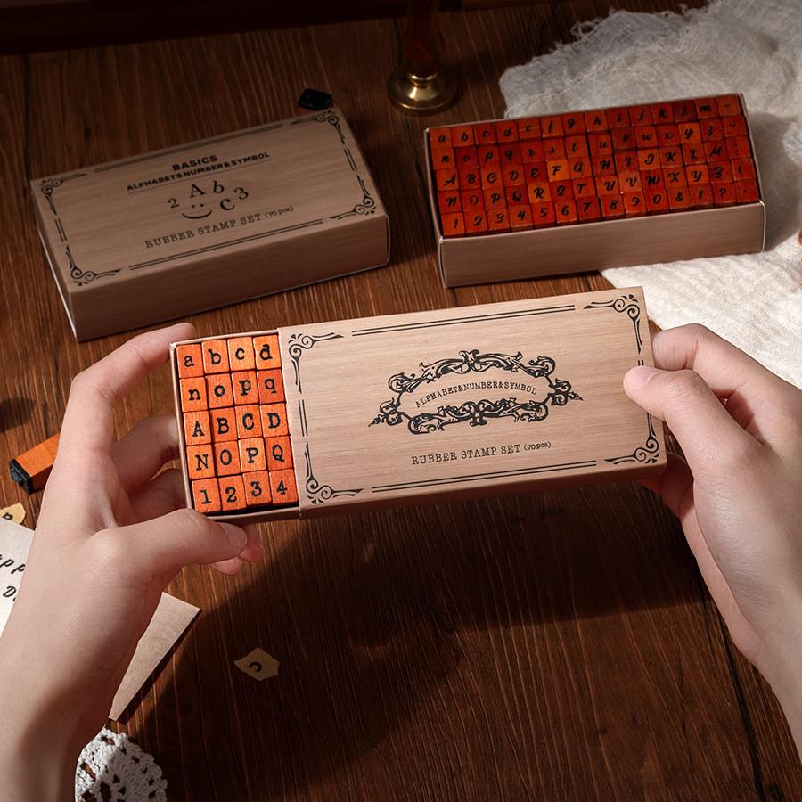Retro Typewriter Style Number And Letter Seal Set For Diy Paper Art