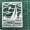 Rectangular Sailboat Wave Design Style Metal Cutting Dies DIY Scrapbooking Embossing Stencil Paper Craft Album Template