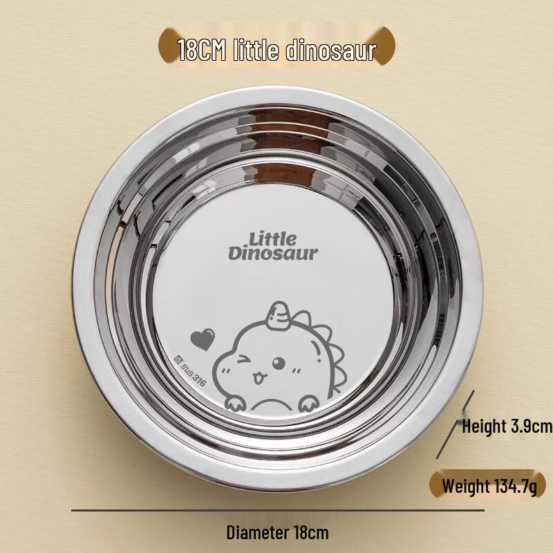 316 Stainless Steel Kids Food Grade Dinosaur Soup Bowl