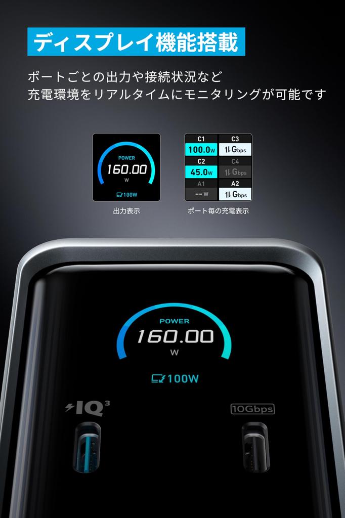 ANKER Prime Dokkingstasjon Dobbel USB PD opptil 100W utgang støttet oppstrøms port GaN strømforsyning 10Gbps dataoverføring 4K 60Hz HDMI-port 1Gbps