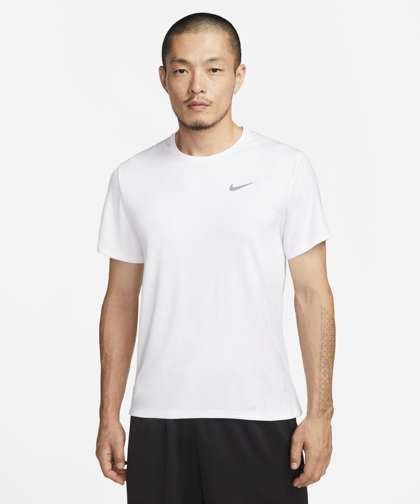 NIKE Dri-Fit Uv Miler Short Sleeve Running Top M - White / Dv9316-100
