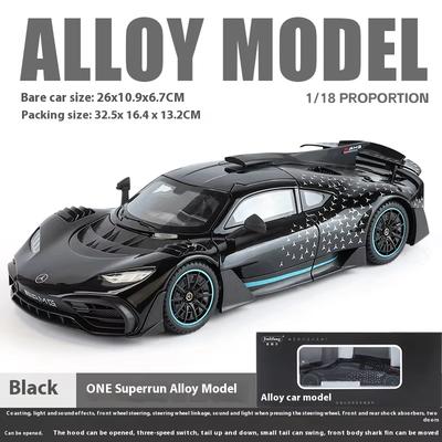 Nieuw 1:18 Mercedes Benz AMG ONE Super Sportwagen Legering Diecast Modelauto Geluid & Licht Klassieke Hobby Verzamelobjecten Verjaardagscadeaus