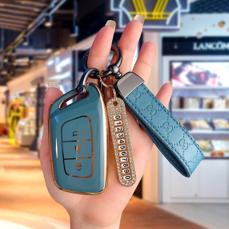 Neuer Baojun RC6/RM5/RS5/RS3 TPU Schlüsselanhänger - Autoschlüsselhülle mit Schnalle