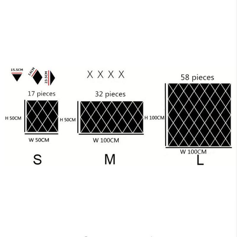 Buy High Quality Diamonds Triangles Wall Art Acrylic Mirror Wall Sticker House Decoration 3D DIY