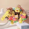 Cartoon SpongeBob SquarePants Keychain Couple's Bag Pendant Cartoon Pie Star 3D Doll Hanging Gift