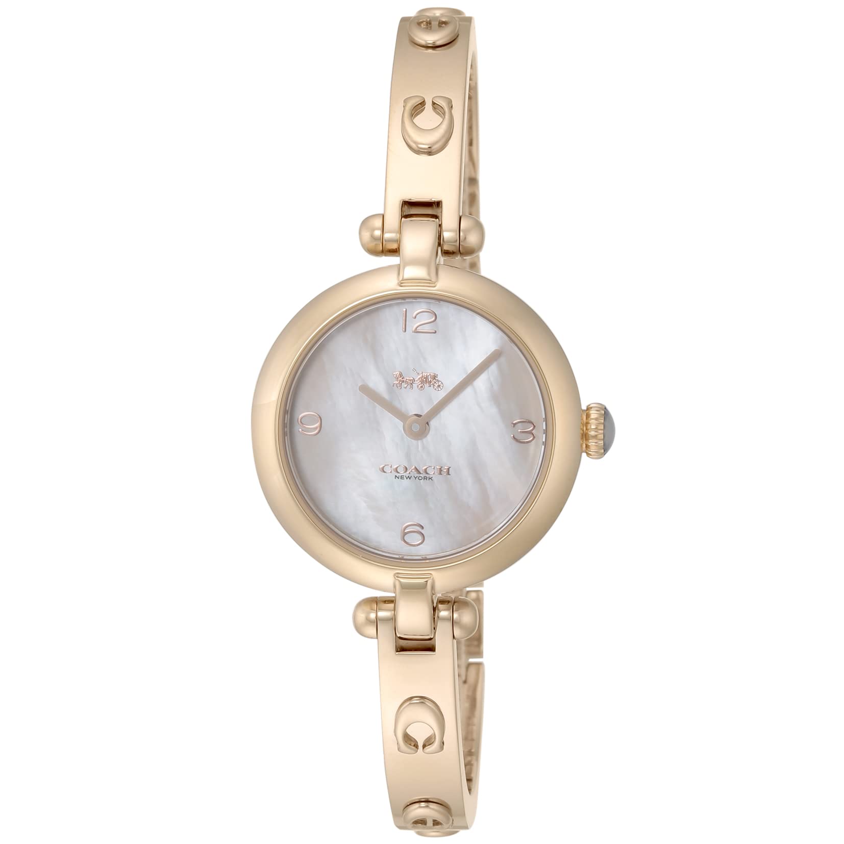 

CARY Часы из нержавеющей стали с кварцевым механизмом 26 мм, циферблат цвета белого жемчуга, 14504007 Золото [Coach] Женские [Б/У]