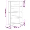 Bookshelf Grey Sonoma 80 x 31 x 137.5 cm Engineered Wood